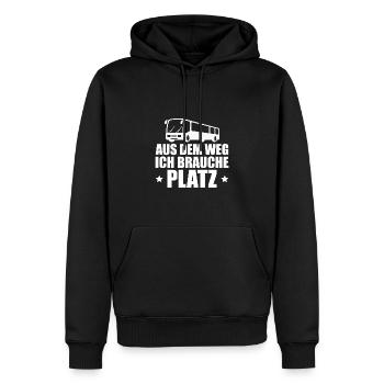 Bus Aus dem Weg Busfahrer Geschenke - Männer Premium Bio Hoodie - Schwarz - Vorne - Nico (187cm)