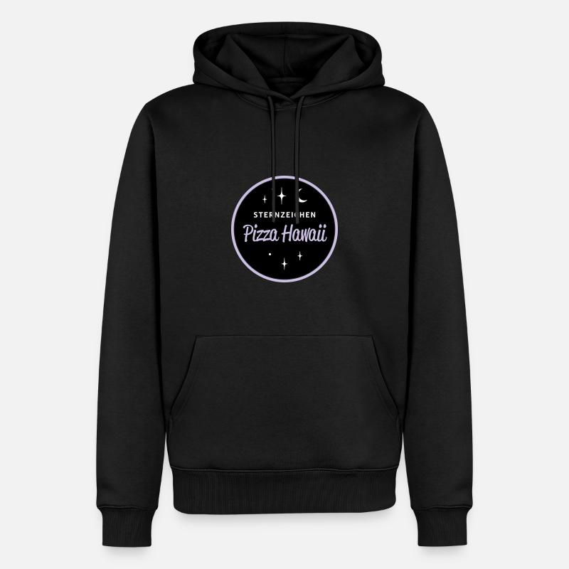 Sternzeichen Pizza Hawaii - Männer Premium Bio Hoodie - Schwarz