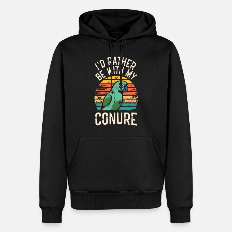 Perruche perruche - Sweat à capuche Premium bio Homme - noir
