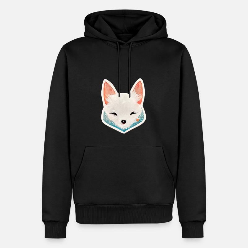 Polarfuchs - Männer Premium Bio Hoodie - Schwarz