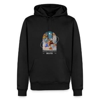Heaven - Männer Premium Bio Hoodie - Schwarz - Vorne - Nico (187cm)