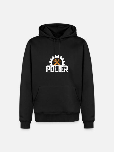 Polier Baustelle Geschenk - Männer Premium Bio Hoodie - Schwarz