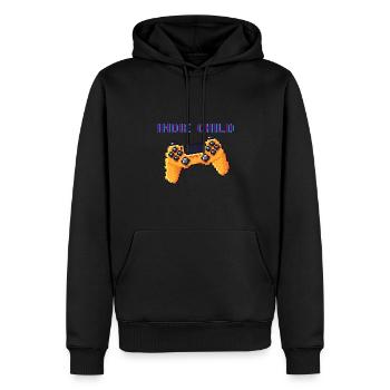 Indie Child Pixel Gaming Shirt Herren Damen - Männer Premium Bio Hoodie - Schwarz - Vorne - Nico (187cm)