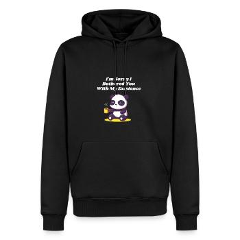 Je suis désolé de vous avoir envoyé des sarkas introvertis - Sweat à capuche Premium bio Homme - noir - Devant - Nico (187cm)