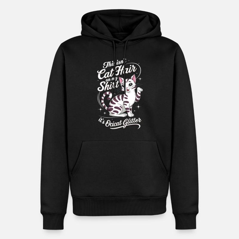 Katze Ocicat Geschenk - Männer Premium Bio Hoodie - Schwarz