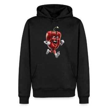 Paprika Geschenk - Männer Premium Bio Hoodie - Schwarz - Vorne - Nico (187cm)