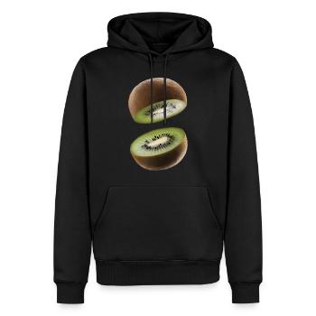Kiwi-Geschenk - Männer Premium Bio Hoodie - Schwarz - Vorne - Nico (187cm)