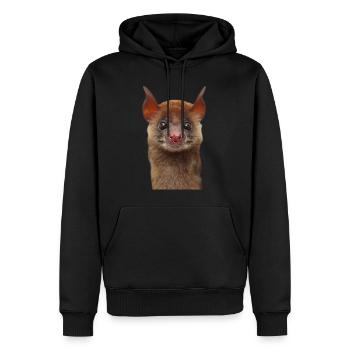 Raquette - Sweat à capuche Premium bio Homme - noir - Devant - Nico (187cm)