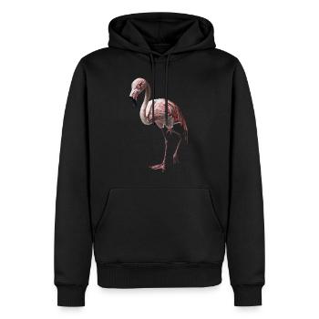 Flamingo - Männer Premium Bio Hoodie - Schwarz - Vorne - Nico (187cm)