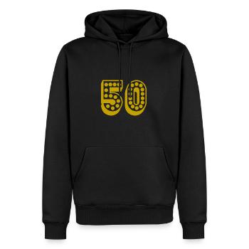50. 50 ÅR. 50-ÅRSJUBILEUM. 50-ÅRSJUBILEUM. - Ekologisk premiumluvtröja herr - svart - Fram - Nico (187cm)