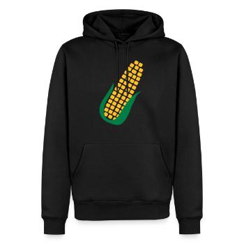 Corn - Men’s Premium Organic Hoodie - black - Front - Nico (187cm)