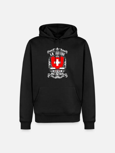 La Suisse - Mon Pays - Ma Patrie - Männer Premium Bio Hoodie - Schwarz