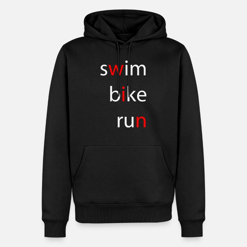 Triathlon - Männer Premium Bio Hoodie - Schwarz
