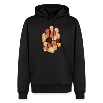 Les femmes de la Journée de la femme - Sweat à capuche Premium bio Homme - noir - Devant - Nico (187cm)