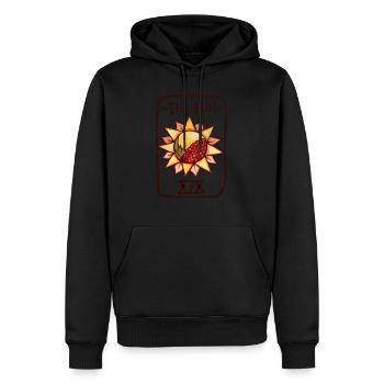 Die Sun Tarot Karte - Männer Premium Bio Hoodie - Schwarz - Vorne - Nico (187cm)