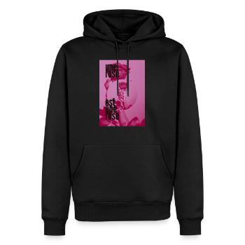 une rose est une rose - Sweat à capuche Premium bio Homme - noir - Devant - Nico (187cm)