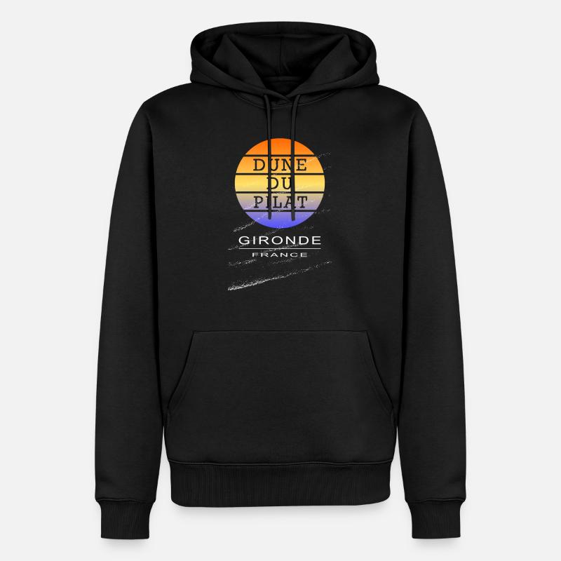 Dune du Pilat 2022 - Sable - Sweat à capuche Premium bio Homme - noir