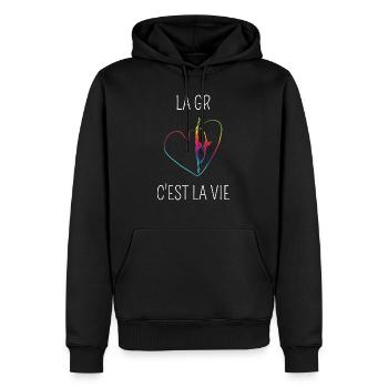 la gymnastique rythmique c'est la vie - Sweat à capuche Premium bio Homme - noir - Devant - Nico (187cm)