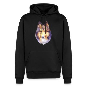 Shetland Sheltie Dog Owner Dog Lovers - Men’s Premium Organic Hoodie - black - Front - Nico (187cm)