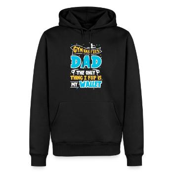 Gymnaste Gymnastique Papa - Sweat à capuche Premium bio Homme - noir - Devant - Nico (187cm)