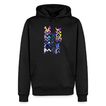 Denken Sie über den Tellerrand hinaus positive Gedanken glücklich - Männer Premium Bio Hoodie - Schwarz - Vorne - Nico (187cm)