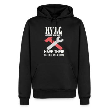 HVAC Contractors haben ihre Kanäle in einer Reihe - Männer Premium Bio Hoodie - Schwarz - Vorne - Nico (187cm)