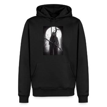 Halloween Death Reaper Sensenmann Schnitter - Männer Premium Bio Hoodie - Schwarz - Vorne - Nico (187cm)