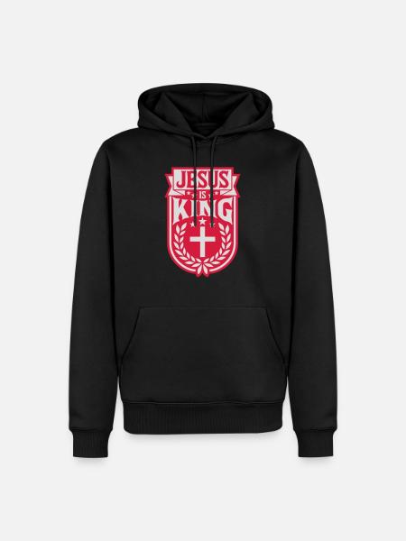 jesus is king quote - Men’s Premium Organic Hoodie - black