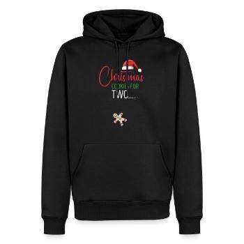 Biscuits de Noël pour deux couples de Noël drôles - Sweat à capuche Premium bio Homme - noir - Devant - Nico (187cm)