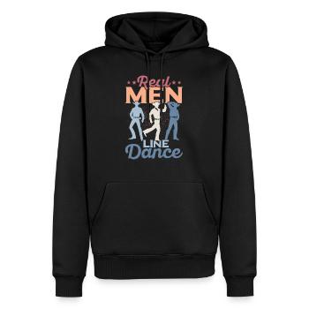 Real Men Line Dance Western Country Music - Sweat à capuche Premium bio Homme - noir - Devant - Nico (187cm)