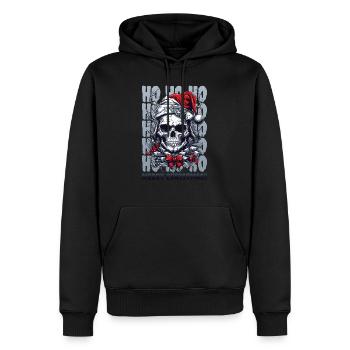 Squelette de noêl - Sweat à capuche Premium bio Homme - noir - Devant - Nico (187cm)
