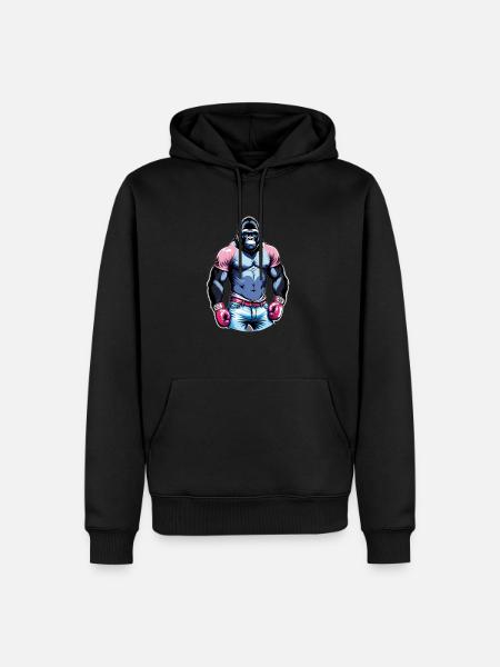 Boxing Gorilla Boxer - Men’s Premium Organic Hoodie - black