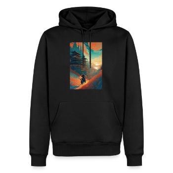 Motorcycle Future Asie - Sweat à capuche Premium bio Homme - noir - Devant - Nico (187cm)