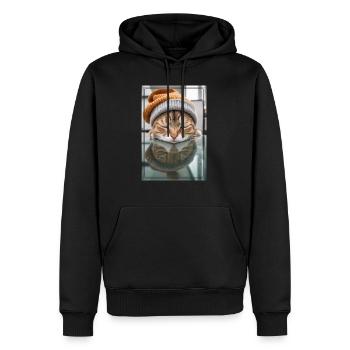 Cute sleeping kitty - Men’s Premium Organic Hoodie - black - Front - Nico (187cm)