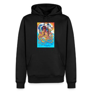 Octomermaid - Men’s Premium Organic Hoodie - black - Front - Nico (187cm)