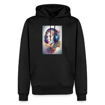 The Borelia - Männer Premium Bio Hoodie - Schwarz - Vorne - Nico (187cm)