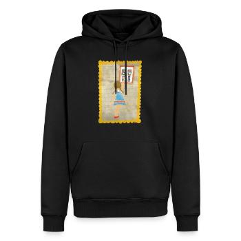 Nostalgie - Fille à la machine à chewing-gum - Sweat à capuche Premium bio Homme - noir - Devant - Nico (187cm)