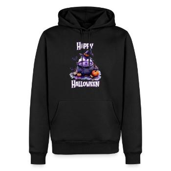 Halloween – Happy Halloween, Witch’s Kitchen, Chaudron de la sorcière - Sweat à capuche Premium bio Homme - noir - Devant - Nico (187cm)