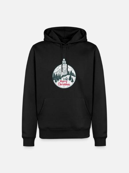 SPREAD MerryChristmas ball - Men’s Premium Organic Hoodie - black