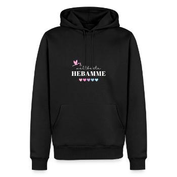 Weltbeste Hebamme / Beste Hebamme / Midwife - Männer Premium Bio Hoodie - Schwarz - Vorne - Nico (187cm)