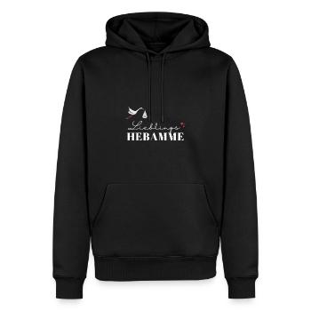 Liebelingshebamme / Weltbeste Hebamme - Männer Premium Bio Hoodie - Schwarz - Vorne - Nico (187cm)