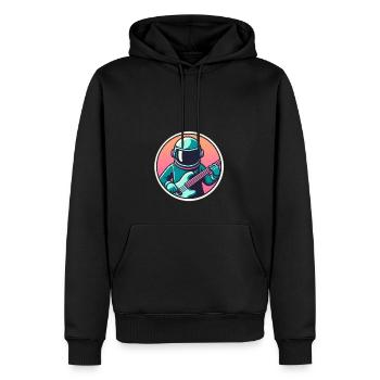 Accords Enchantés - Sweat à capuche Premium bio Homme - noir - Devant - Nico (187cm)