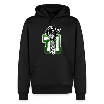 GREEN BOSS - Sweat à capuche Premium bio Homme - noir - Devant - Nico (187cm)