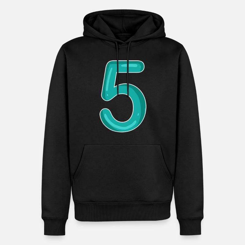 5 - Sweat à capuche Premium bio Homme - noir
