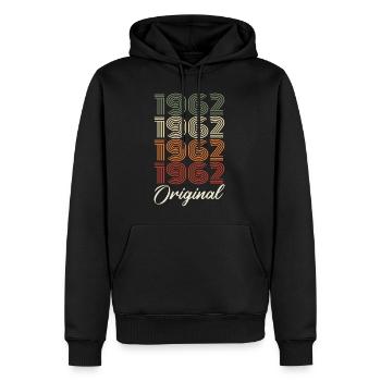 1962 Cadeau D'anniversaire Vintage Original 1962 - Sweat à capuche Premium bio Homme - noir - Devant - Nico (187cm)