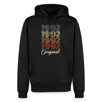 1992 Cadeau D'anniversaire Vintage Original 1992 - Sweat à capuche Premium bio Homme - noir - Devant - Nico (187cm)