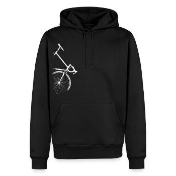 Vélo de course Side Design Grunge - Sweat à capuche Premium bio Homme - noir - Devant - Nico (187cm)