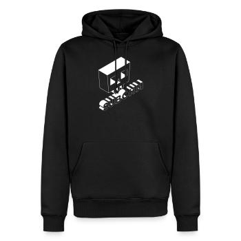 SUBOHM SKULL - Männer Premium Bio Hoodie - Schwarz - Vorne - Nico (187cm)