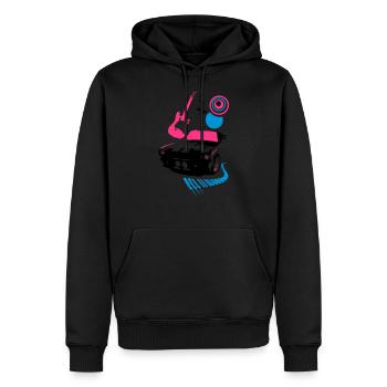 Auto dj Pop-Rock- - Männer Premium Bio Hoodie - Schwarz - Vorne - Nico (187cm)