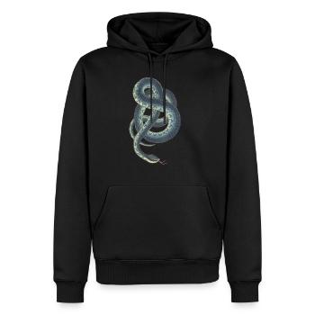Illustration snake 3066876 2 - Herre Premium økologisk hoodie - sort - Foran - Nico (187cm)